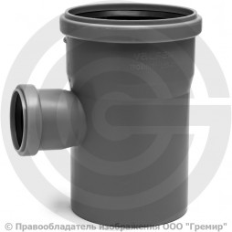 Тройник PP-H серый Дн 110-50 87гр б/нап в/к VALFEX