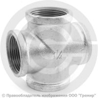 Крест чугунный оцинкованный ВР (ВН) Ду 32 (1 1/4") Крест чугунный оцинкованный ВР (ВН) Ду 32 (1 1/4")