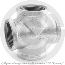 Крест чугунный оцинкованный ВР (ВН) Ду 40 (1 1/2")