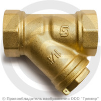Фильтр сетчатый Y-образный латунный Ду-15 (1/2") Ру-20 ВР (ВН) (Т<120°С) ФС Китай Фильтр сетчатый Y-образный латунный Ду-15 (1/2") Ру-20 ВР (ВН) (Т<120°С) ФС Китай