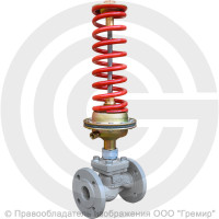 Регулятор давления прямого действия НО "после себя" чугунный фланцевый Ду-20 Ру-16 Kvy=6,3 м3/ч 0,05-0,3 МПа Энерготехномаш УРРД-НО-РД
