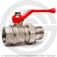 Кран латунный Ду-25 (1") Ру-16 ВР-"Американка" никель полнопроходной рычаг ГАЛЛОП Стандарт 222 Кран латунный Ду-25 (1") Ру-16 ВР-"Американка" никель полнопроходной рычаг ГАЛЛОП Стандарт 222