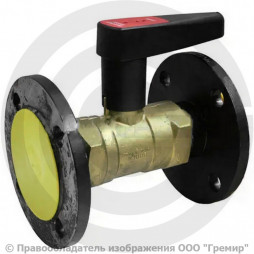 Клапан балансировочный ручной латунный фланцевый Ду-15 Ру-16 Kvs=2.11м3/ч без ниппелей Venturi DRV Broen