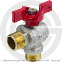 Кран латунный угловой Ду-15 (1/2") Ру-40 НР (НАР) никель полнопроходной бабочка Aquasfera Euro 1010 Кран латунный угловой Ду-15 (1/2") Ру-40 НР (НАР) никель полнопроходной бабочка Aquasfera Euro 1010