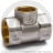 Тройник латунный переходной ВР (ВН) Ду 25-15-25 (1&quot;- 1/2&quot;- 1&quot;) никель Aquasfera