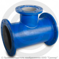 Тройник фланцевый ТФ Ду 600-300 (L=800-475) ВЧШГ с ЦПП цинк+AL ГОСТ ISO 2531-2012 Тройник фланцевый ТФ Ду 600-300 (L=800-475) ВЧШГ с ЦПП цинк+AL ГОСТ ISO 2531-2012