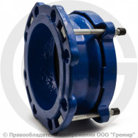 Муфта чугунная соединительная для ПЭ труб Ду-250 (Дн 250-250) Ру-16 L=155мм ПФРК-Е