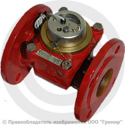 Счётчик турбинный фланцевый Ду-80 Ру-16 (Т<150°С) L=225мм импульсный ВСТН Тепловодомер