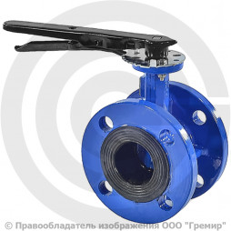 Затвор чугунный поворотный фланцевый Ду-50 Ру-10/16 из чугуна EPDM с чугунным диском Benarmo