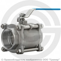 Кран нержавеющий AISI 316 (CF8M) Ду-10 (3/8") Ру-63 ВР (ВН) муфтовый полнопроходной АДЛ BV17 Кран нержавеющий AISI 316 (CF8M) Ду-10 (3/8") Ру-63 ВР (ВН) муфтовый полнопроходной АДЛ BV17