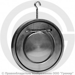 Клапан обратный одностворчатый стальной межфланцевый Ду-100 Ру-16 (Т<110°С) с гальваническим покрытием тарелка сталь Гранлок ЗОП АДЛ