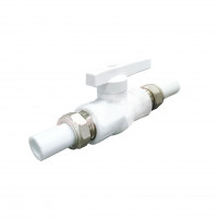 Кран PP-R с двусторонним разъемным соединением Дн 25 полнопроходной белый VALFEX Кран PP-R с двусторонним разъемным соединением Дн 25 полнопроходной белый VALFEX