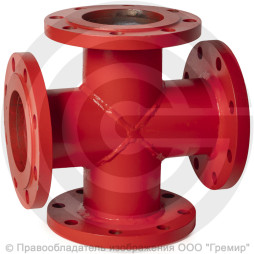 Крест фланцевый КФ стальной Ду 400-400 Ру-10 КЗСД