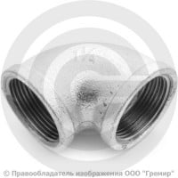 Угольник чугунный оцинкованный ВР (ВН) Ду 32 (1 1/4") Угольник чугунный оцинкованный ВР (ВН) Ду 32 (1 1/4")