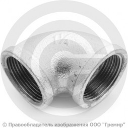 Угольник чугунный оцинкованный ВР (ВН) Ду 32 (1 1/4")