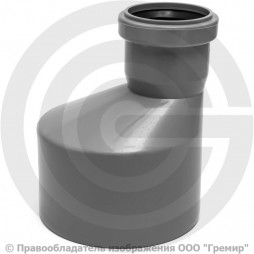 Переход PP-H эксцентрический серый Дн 75-110 б/нап в/к RTP (РосТурПласт)