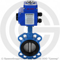 Затвор дисковый поворотный межфланцевый Ду-65 Ру-16 EPDM с нержавеющим диском Benarmo с электроприводом Q-050 230В Затвор дисковый поворотный межфланцевый Ду-65 Ру-16 EPDM с нержавеющим диском Benarmo с электроприводом Q-050 230В