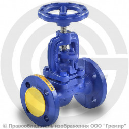 Клапан запорный чугунный фланцевый Ду-150 Ру-16 (Т<300°С) сальниковый 215A Zetkama