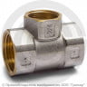 Тройник латунный переходной ВР (ВН) Ду 32-15-32 (1 1/4&quot;- 1/2&quot;- 1 1/4&quot;) никель Aquasfera
