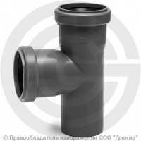 Тройник PP-H серый Дн 40-40 67гр б/нап в/к Ostendorf HT HTEA Тройник PP-H серый Дн 40-40 67гр б/нап в/к Ostendorf HT HTEA