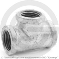 Тройник чугунный оцинкованный ВР (ВН) Ду 15 (1/2") Тройник чугунный оцинкованный ВР (ВН) Ду 15 (1/2")