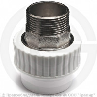 Муфта PP-R комбинированная под ключ белая НР (НАР) Дн 90-3" Pro Aqua Муфта PP-R комбинированная под ключ белая НР (НАР) Дн 90-3" Pro Aqua