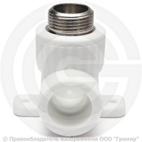 Водорозетка PP-R белая НР (НАР) Дн 20-1/2" 90гр Pro Aqua