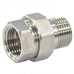 Американка (соединитель) латунная прямая ВР-НР (ВН-НАР) Ду-40 (1 1/2") SantechSystems