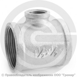 Тройник переходной чугунный оцинкованный ВР (ВН) Ду 40-15 (1 1/2"-1/2")