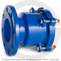 Патрубок фланец-раструб компенсационный ПФРк Ду-100 (L=108-128)
