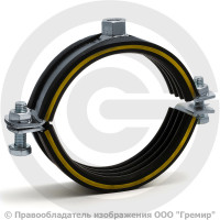 Хомут крепежный оцинкованный с резиновой прокладкой (Дн 133-137) М12 б/к Mupro SBC Хомут крепежный оцинкованный с резиновой прокладкой (Дн 133-137) М12 б/к Mupro SBC