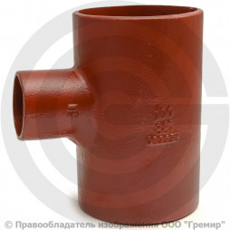 Тройник чугунный безраструбный SML Ду 150-100 88гр Китай