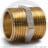 Ниппель латунный НР (НАР) Ду-32 (1 1/4&quot;) никель Aquasfera