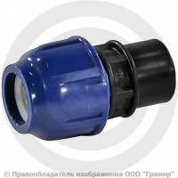 Муфта ПЭ компрессионная Дн 25-3/4" Ру-16 ВР (ВН) RTP (РосТурПласт) Муфта ПЭ компрессионная Дн 25-3/4" Ру-16 ВР (ВН) RTP (РосТурПласт)
