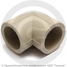 Угольник PP-R серый Дн 75 90гр Pro Aqua