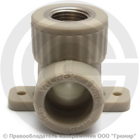 Водорозетка PP-R серая ВР (ВН) Дн 20-1/2" 90гр Pro Aqua