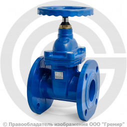 Задвижка чугунная фланцевая Ду-65 Ру-16 (Т<120°С) 30ч39р Китай