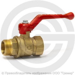 Кран латунный Ду-25 (1") Ру-40 ВР-НР (ВН-НАР) рычаг VALFEX 11Б27фт1М