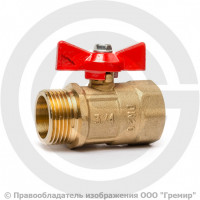 Кран латунный Ду-20 (3/4") Ру-16 ВР-НР (ВН-НАР) бабочка ГАЛЛОП ПРАКТИК 131 Кран латунный Ду-20 (3/4") Ру-16 ВР-НР (ВН-НАР) бабочка ГАЛЛОП ПРАКТИК 131