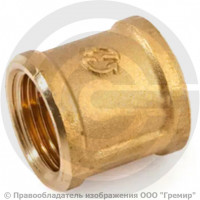 Муфта латунная ВР (ВН) Ду-8 (1/4") STOUT Муфта латунная ВР (ВН) Ду-8 (1/4") STOUT