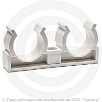 Опора PP-R двойная белая Дн 20 VALFEX Опора PP-R двойная белая Дн 20 VALFEX