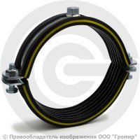 Хомут крепежный оцинкованный с резиновой прокладкой (Дн 164-170) (6") М12 б/к Mupro SBC Хомут крепежный оцинкованный с резиновой прокладкой (Дн 164-170) (6") М12 б/к Mupro SBC