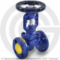Клапан запорный чугунный фланцевый Ду-80 Ру-16 (Т<300°С) сильфонный 234A Zetkama Клапан запорный чугунный фланцевый Ду-80 Ру-16 (Т<300°С) сильфонный 234A Zetkama