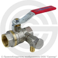 Кран латунный со спускником Ду-20 (3/4") Ру-30 ВР (ВН) никель полнопроходной рычаг Aquasfera 1012 Кран латунный со спускником Ду-20 (3/4") Ру-30 ВР (ВН) никель полнопроходной рычаг Aquasfera 1012