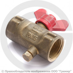 Кран трехходовой для манометра Ду-15 Ру-16 ВР (ВН) G 1/2"-G1/2" с краном маевского ПЕНЗА 11б27п(м)2