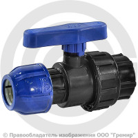 Кран ПНД компрессионный Дн 20-1/2" Ру-16 ВР (ВН) RTP (РосТурПласт) Кран ПНД компрессионный Дн 20-1/2" Ру-16 ВР (ВН) RTP (РосТурПласт)