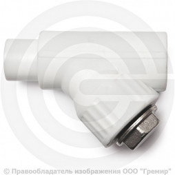 Фильтр PP-R сетчатый белый Дн 32 45гр внутренняя-наружная пайка VALFEX