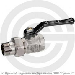 Кран латунный Ду-40 (1 1/2") Ру-20 ВР-"Американка" никель рычаг Bugatti серия 920