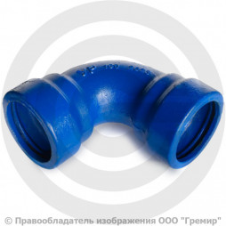 Колено раструбное УР Ду-100 Тайтон ВЧШГ с ЦПП цинк+AL ГОСТ ISO 2531-2012