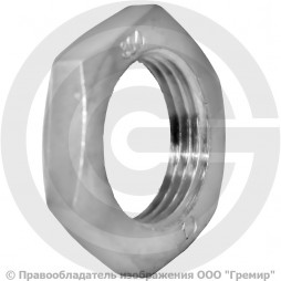 Контргайка нержавеющая AISI 316 6-ти гранная ВР-ВP Ду-15 (1/2")